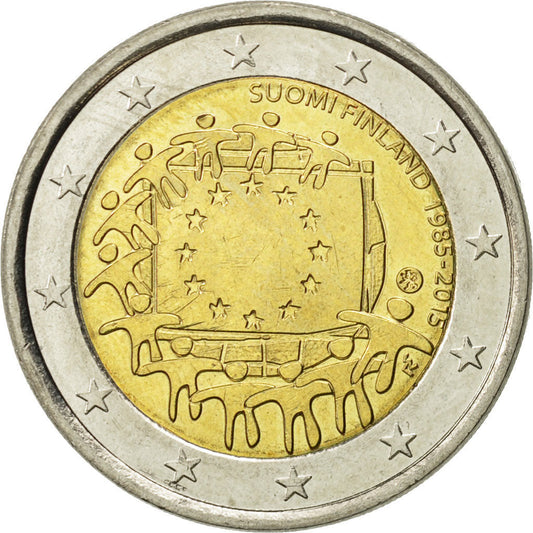 Finlandia, 
  
  2 euro, 
  
  Europäischer Vorhang