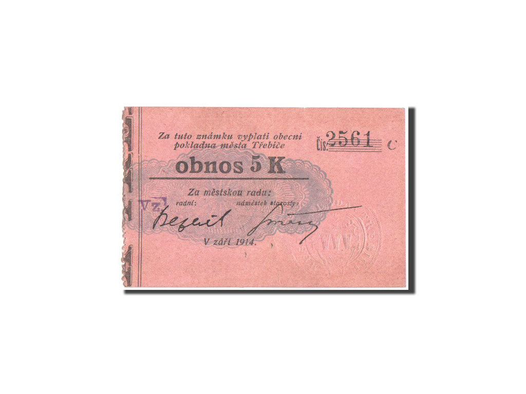 Banknot, 
  
  Czechy, 
  
  5 koron