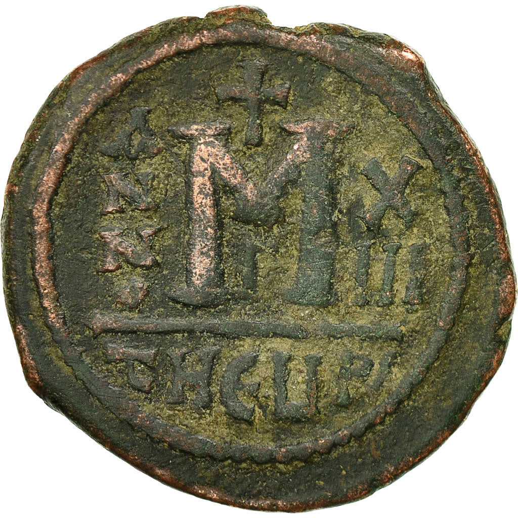 Maurycy Tyberiusz, 
  
  Follis, 
  
  594-595