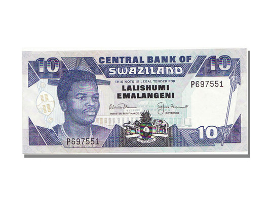 Banknot, 
  
  Suazi, 
  
  10 Emalangeni