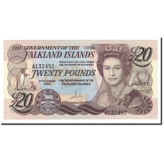 Banknot, 
  
  Falklandy, 
  
  20 funtów