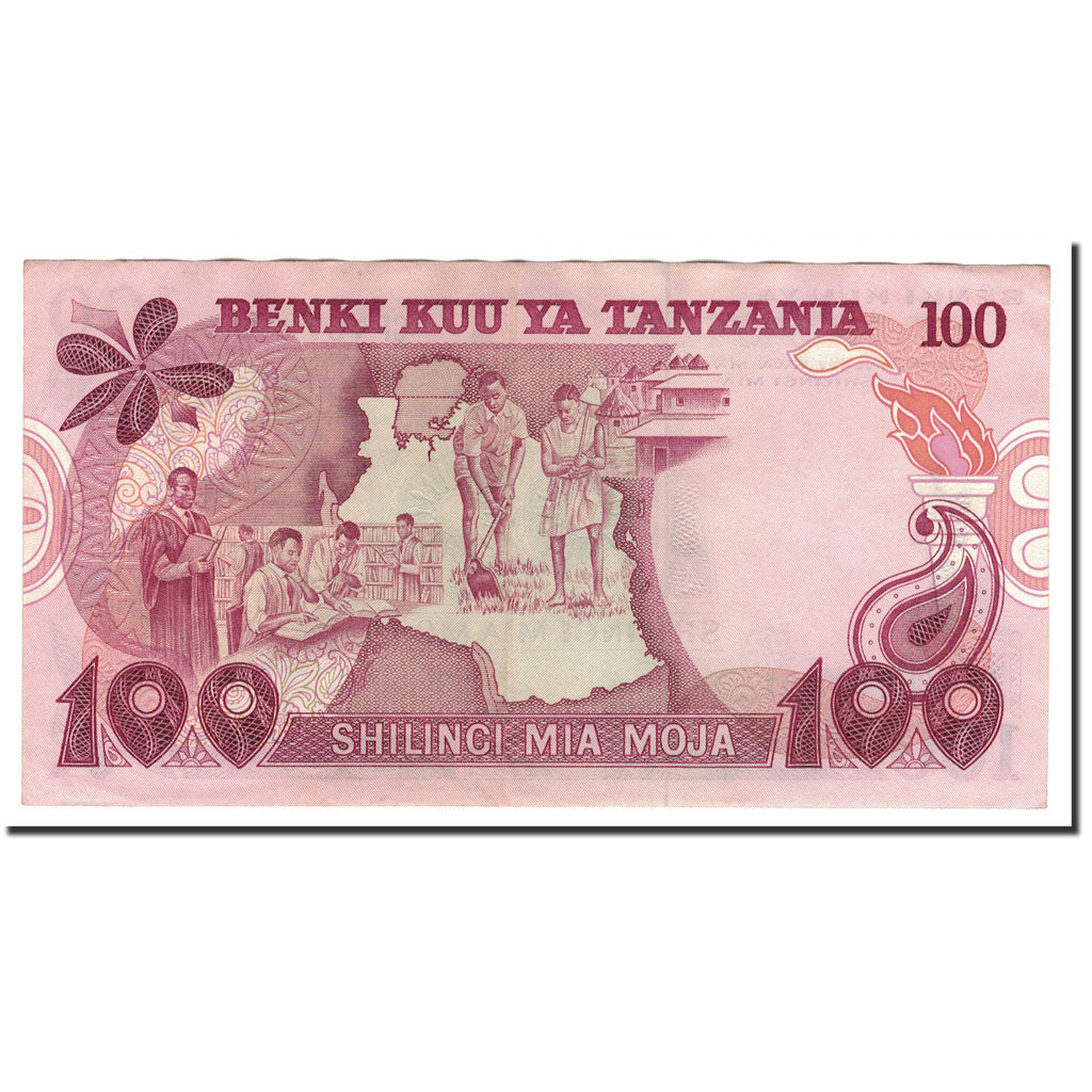 Banknot, 
  
  Tanzania, 
  
  100 Shilingi