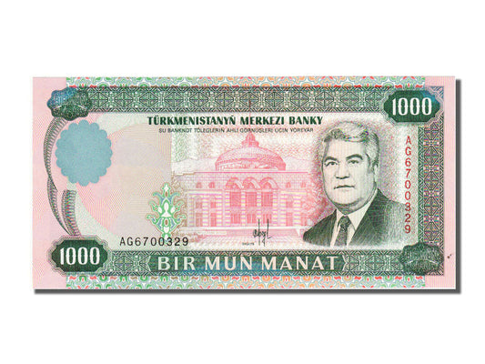 Banknot, 
  
  Turkmenia, 
  
  1000 Manatów