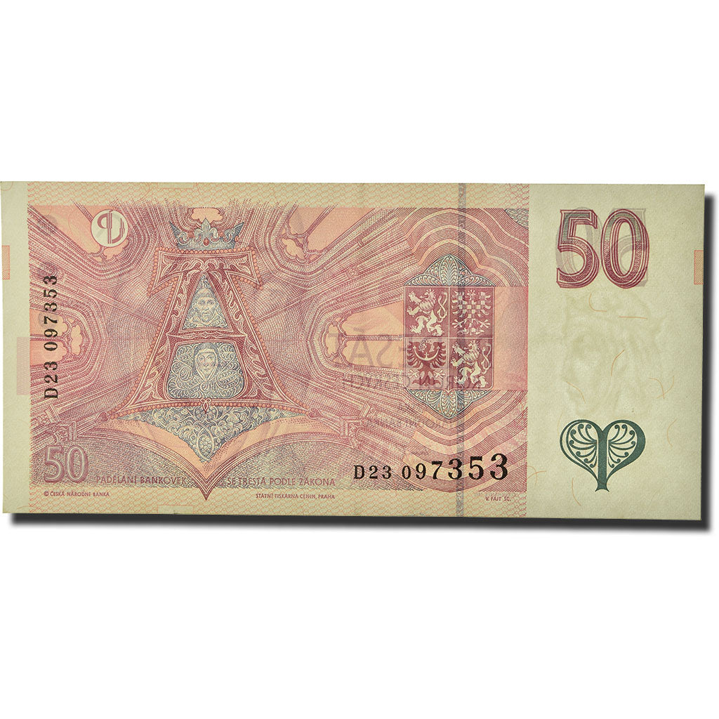 Banknot, 
  
  Czechy, 
  
  50 koron