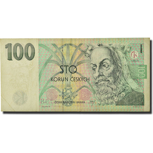 Banknot, 
  
  Czechy, 
  
  100 koron