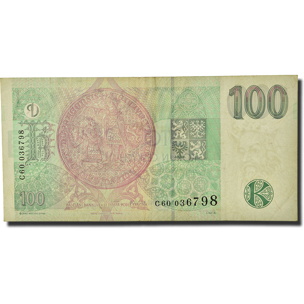 Banknot, 
  
  Czechy, 
  
  100 koron