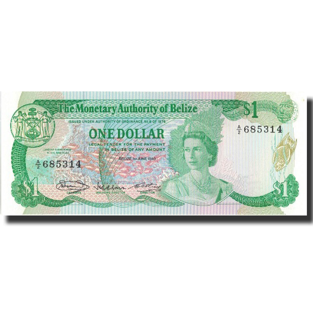 Banknot, 
  
  Belize, 
  
  1 dolar