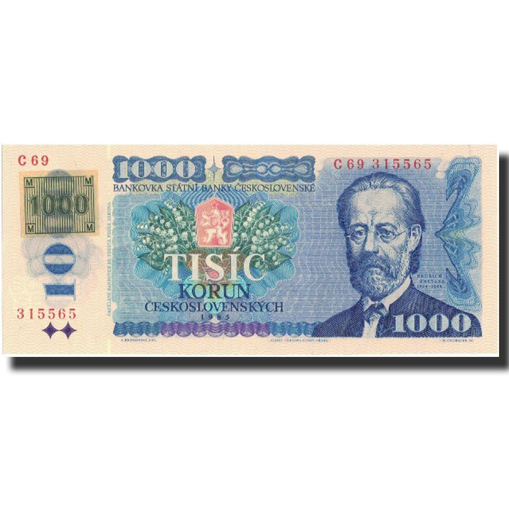 Banknot, 
  
  Czechy, 
  
  1000 koron