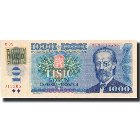 Banknot, 
  
  Czechy, 
  
  1000 koron