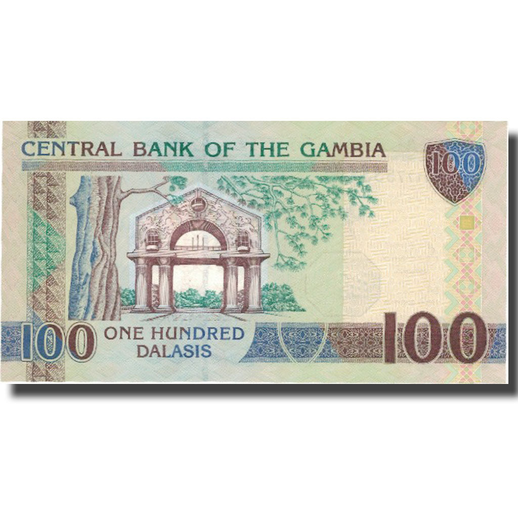 Banknot, 
  
  Gambia, 
  
  100 Dalasisów