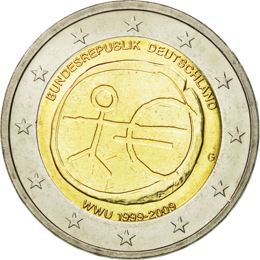 DEUTSCHLAND - BUNDESREPUBLIK, 
  
  2 euro, 
  
  10. Jahrestag von EMU