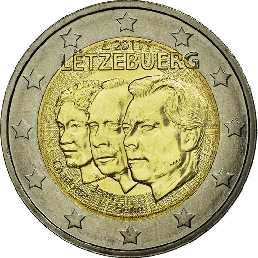 Luksemburg, 
  
  2 euro, 
  
  Jean von Luxemburg – Nassau