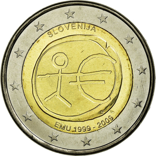 Słowenia, 
  
  2 euro, 
  
  Europäische Währungsunion