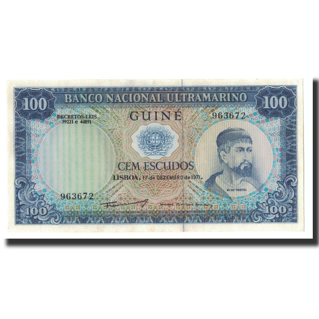 Banknot, 
  
  Gwinea Portugalska, 
  
  100 escudo