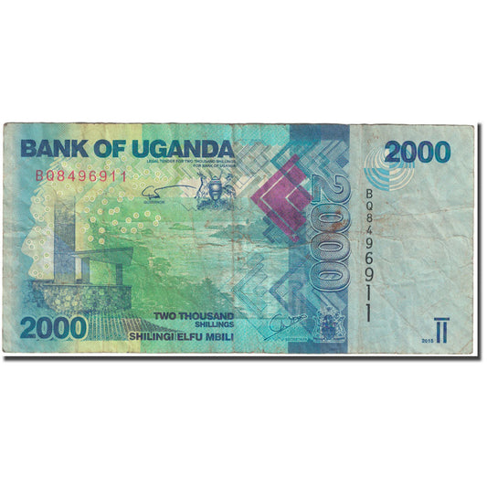 Banknot, 
  
  Uganda, 
  
  2000 szylingów