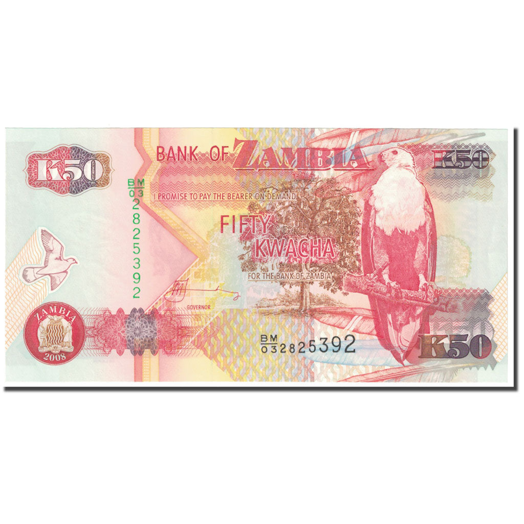 Banknot, 
  
  Zambia, 
  
  50 Kwacha