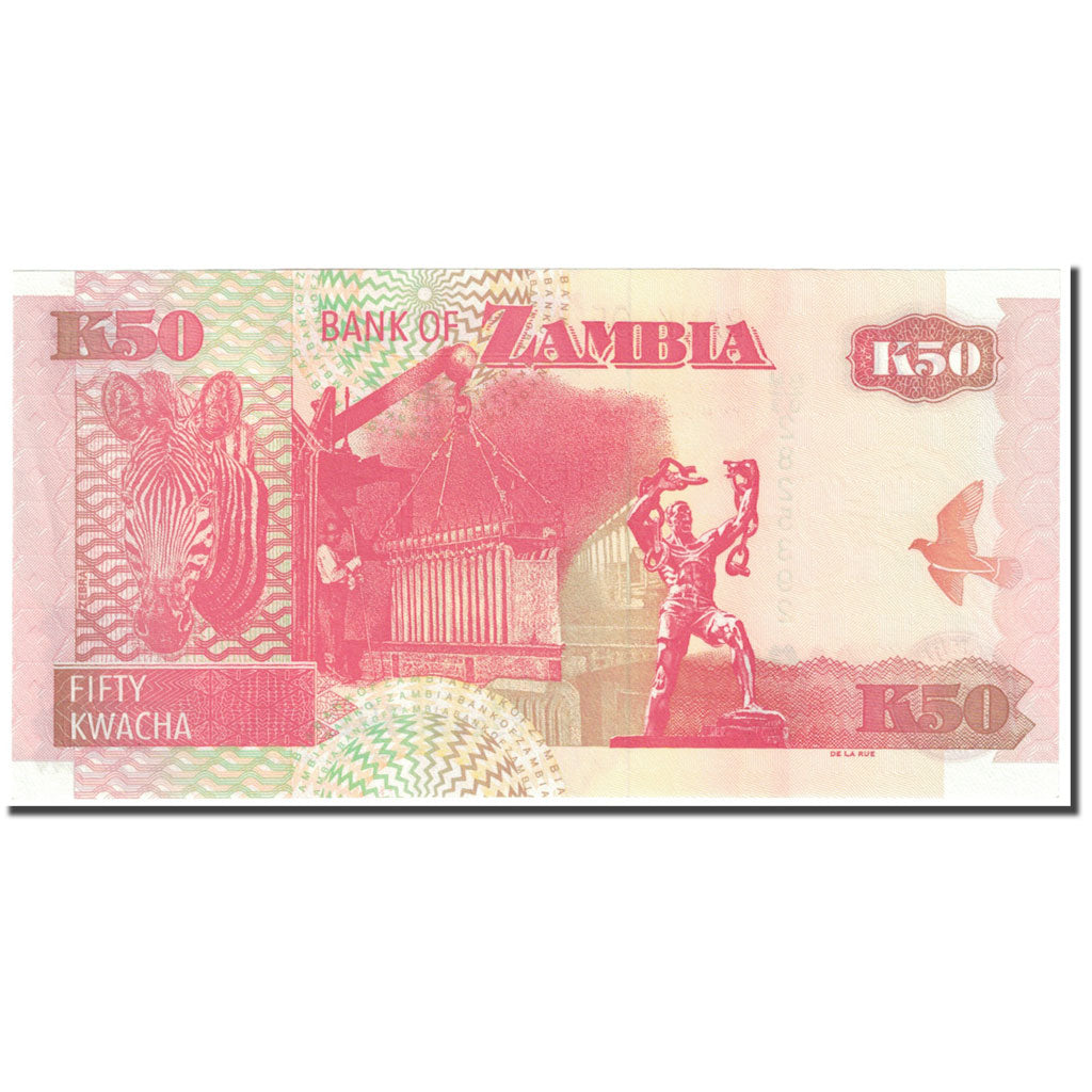 Banknot, 
  
  Zambia, 
  
  50 Kwacha