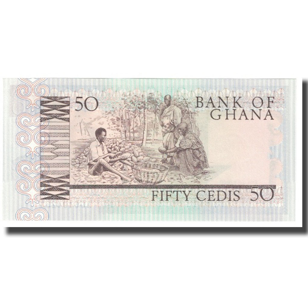 Banknot, 
  
  Ghana, 
  
  50 Cedisów