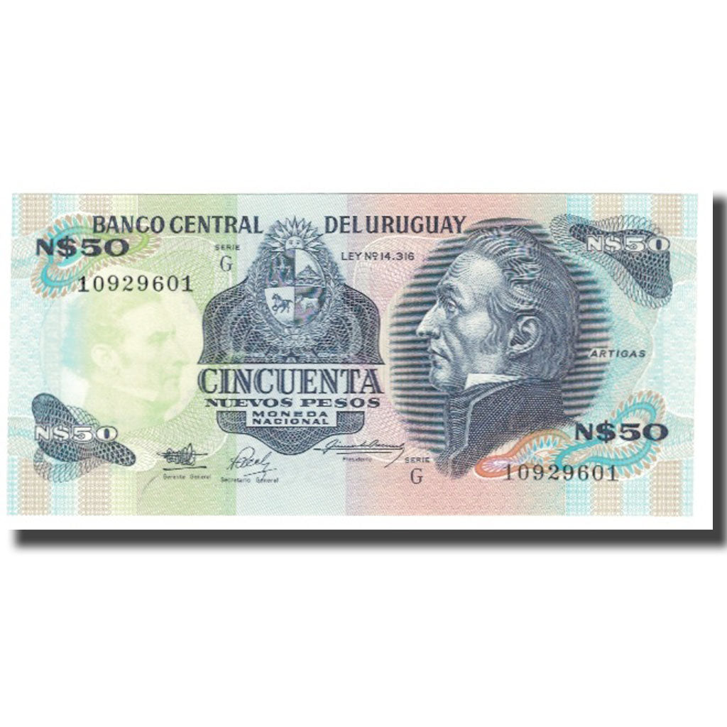 Banknot, 
  
  Urugwaj, 
  
  50 nowych peso