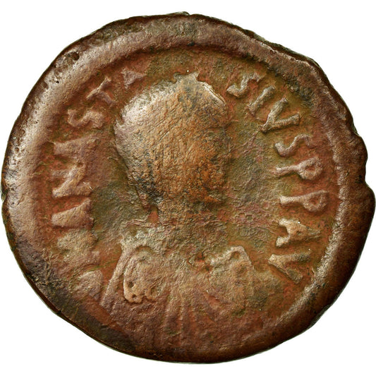 Moneta, 
  
  Anastazjusz I 491-518, 
  
  Follis