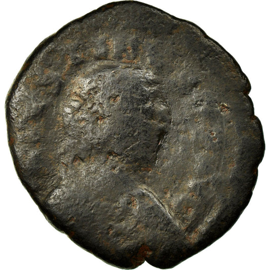 Moneta, 
  
  Justyna I 518-527, 
  
  Follis