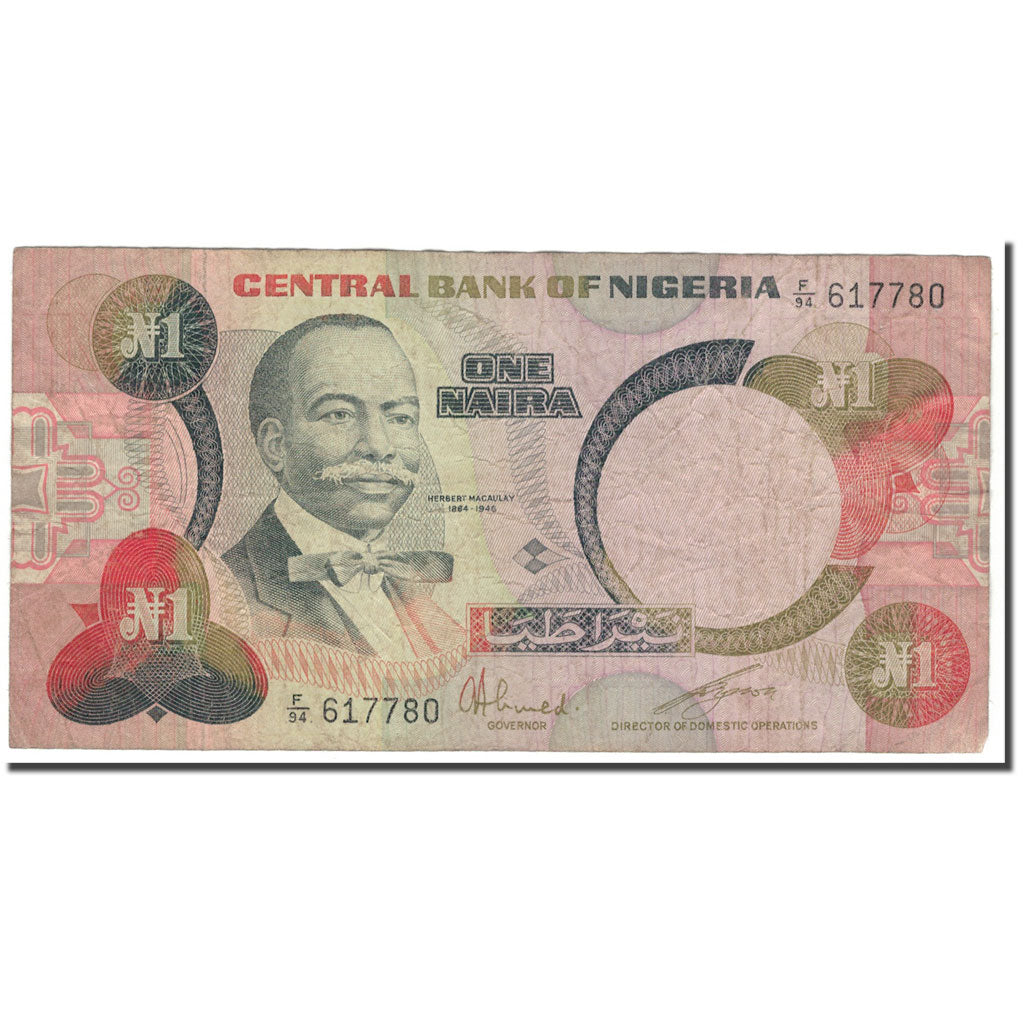 Banknot, 
  
  Nigeria, 
  
  1 Naira