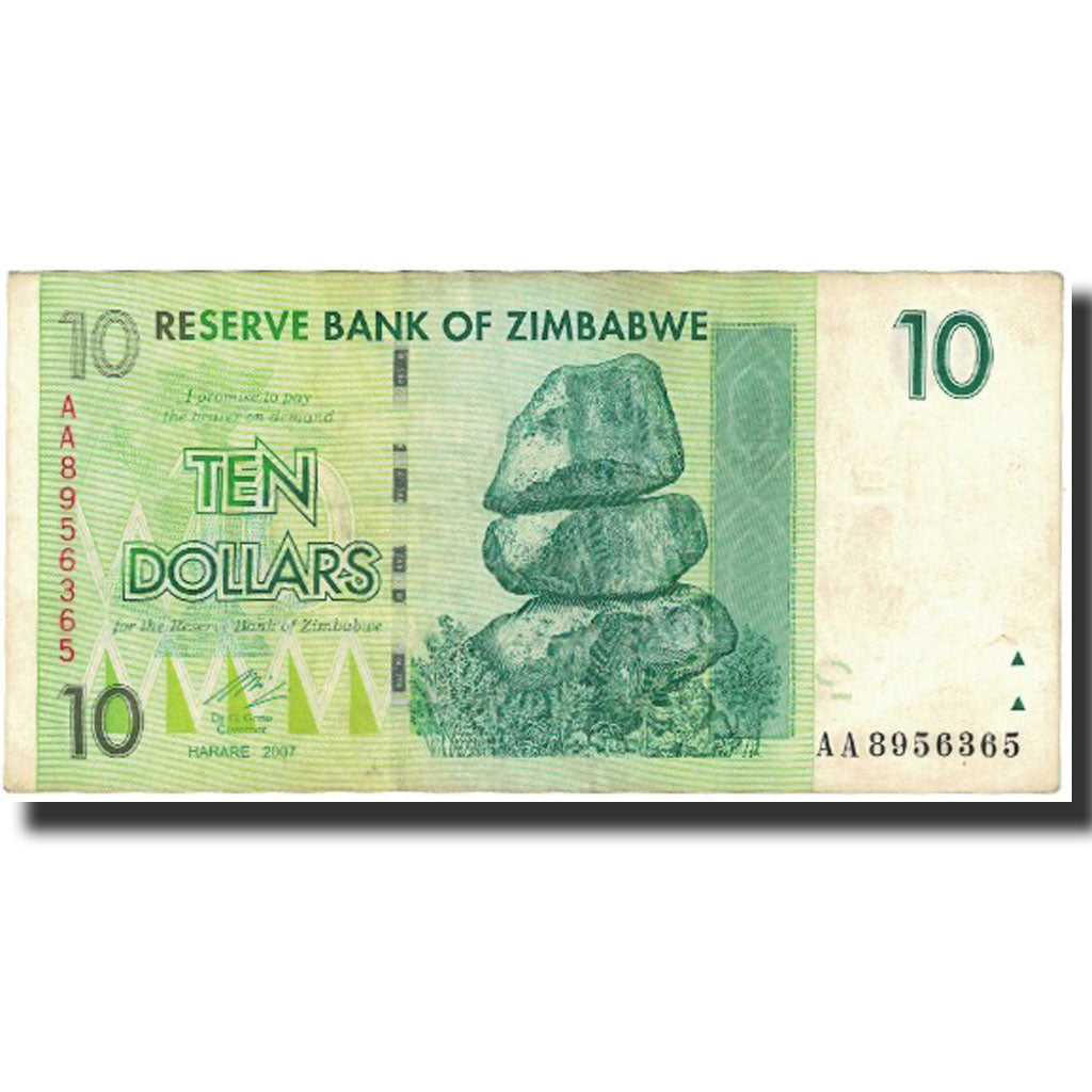 Banknot, 
  
  Zimbabwe, 
  
  10 dolarów