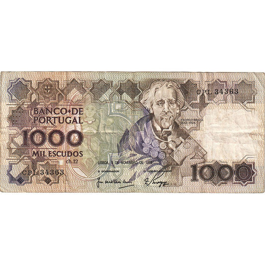 Banknot, 
  
  Portugalia, 
  
  1000 escudo