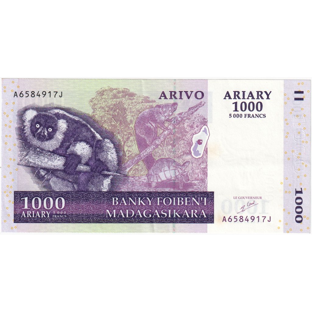 Madagaskar, 
  
  1000 ariarów, 
  
  2004