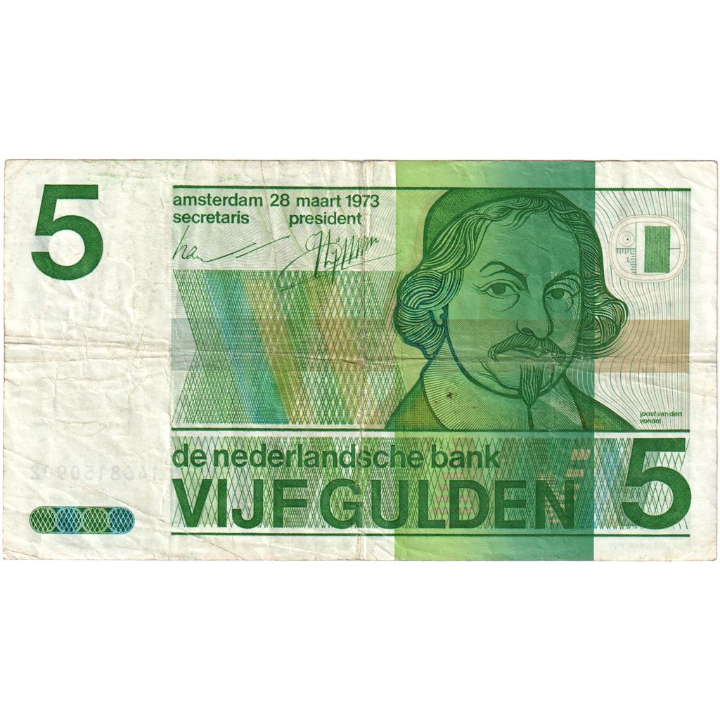 Niderlandy, 
  
  5 Guldenów, 
  
  1973