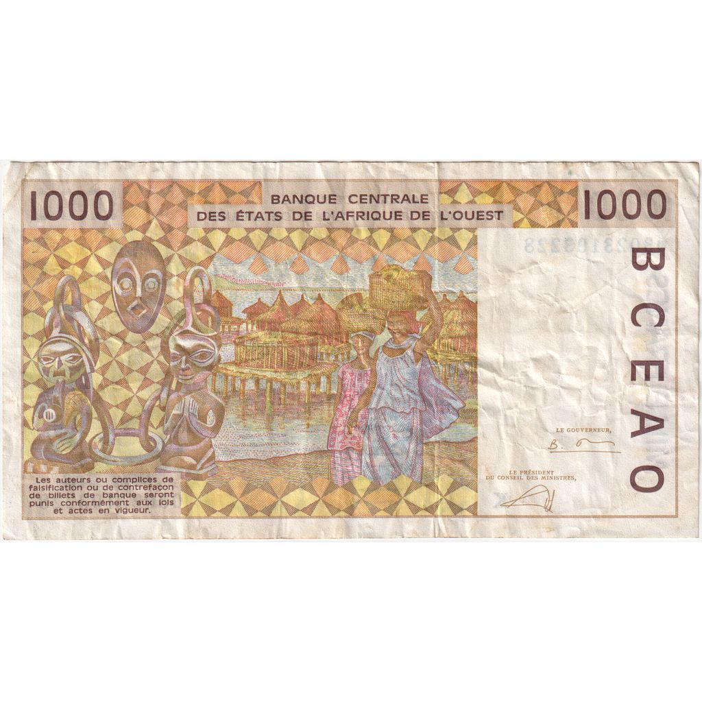 Państwa Afryki Zachodniej, 
  
  1000 franków, 
  
  2003