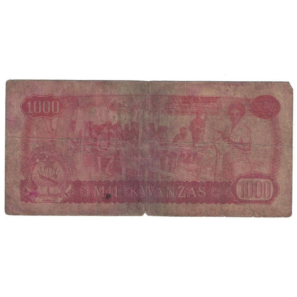 Banknot, 
  
  Angola, 
  
  1000 Kwanz