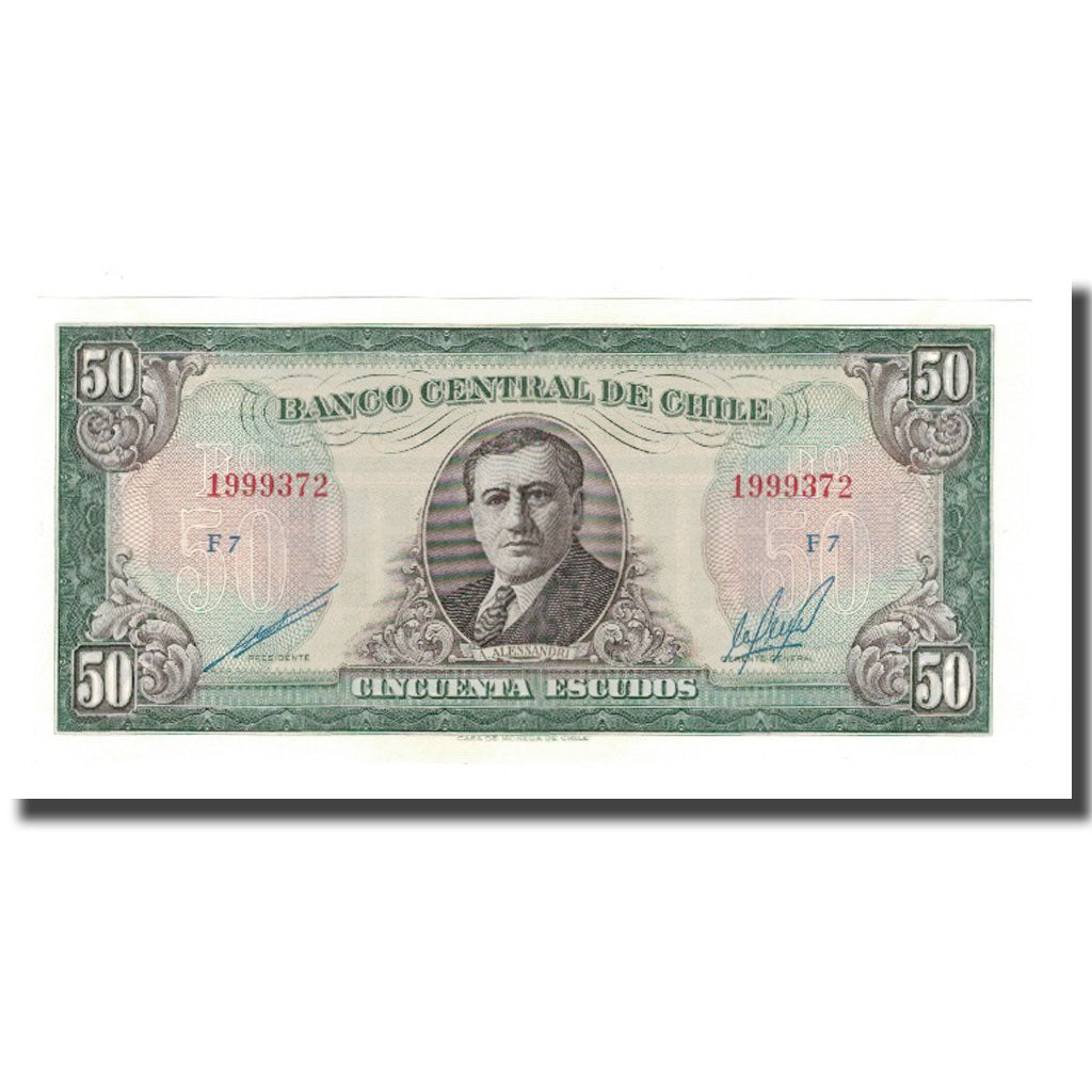 Banknot, 
  
  Chile, 
  
  50 escudo