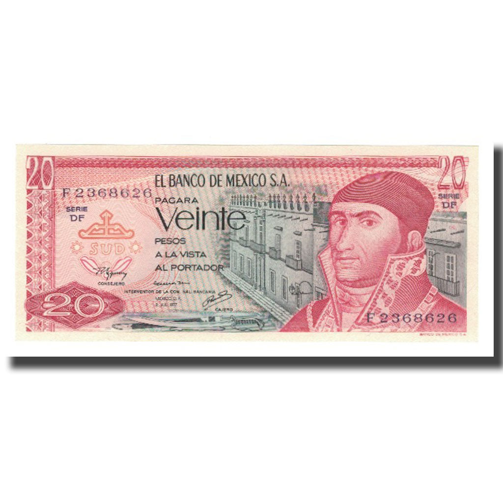 Banknot, 
  
  Meksyk, 
  
  20 peso