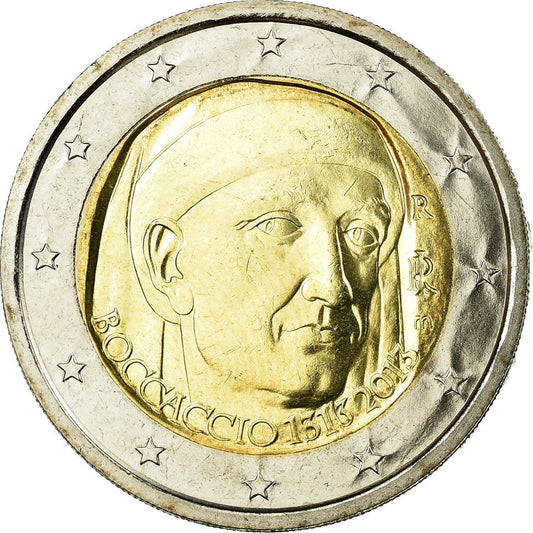 włoski, 
  
  2 euro, 
  
  Giovaniego Boccaccio