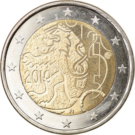 Finlandia, 
  
  2 euro, 
  
  150 Jahre