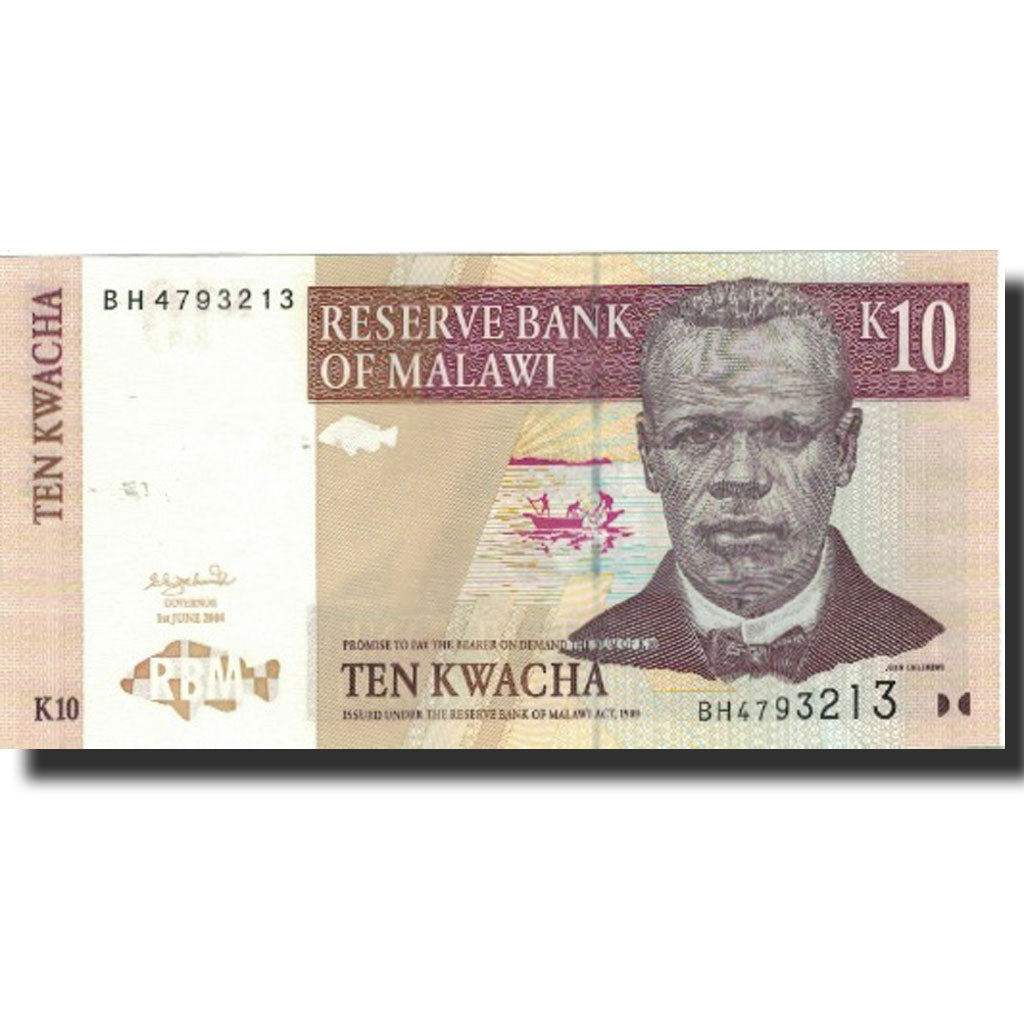 Banknot, 
  
  Malawi, 
  
  10 Kwacha