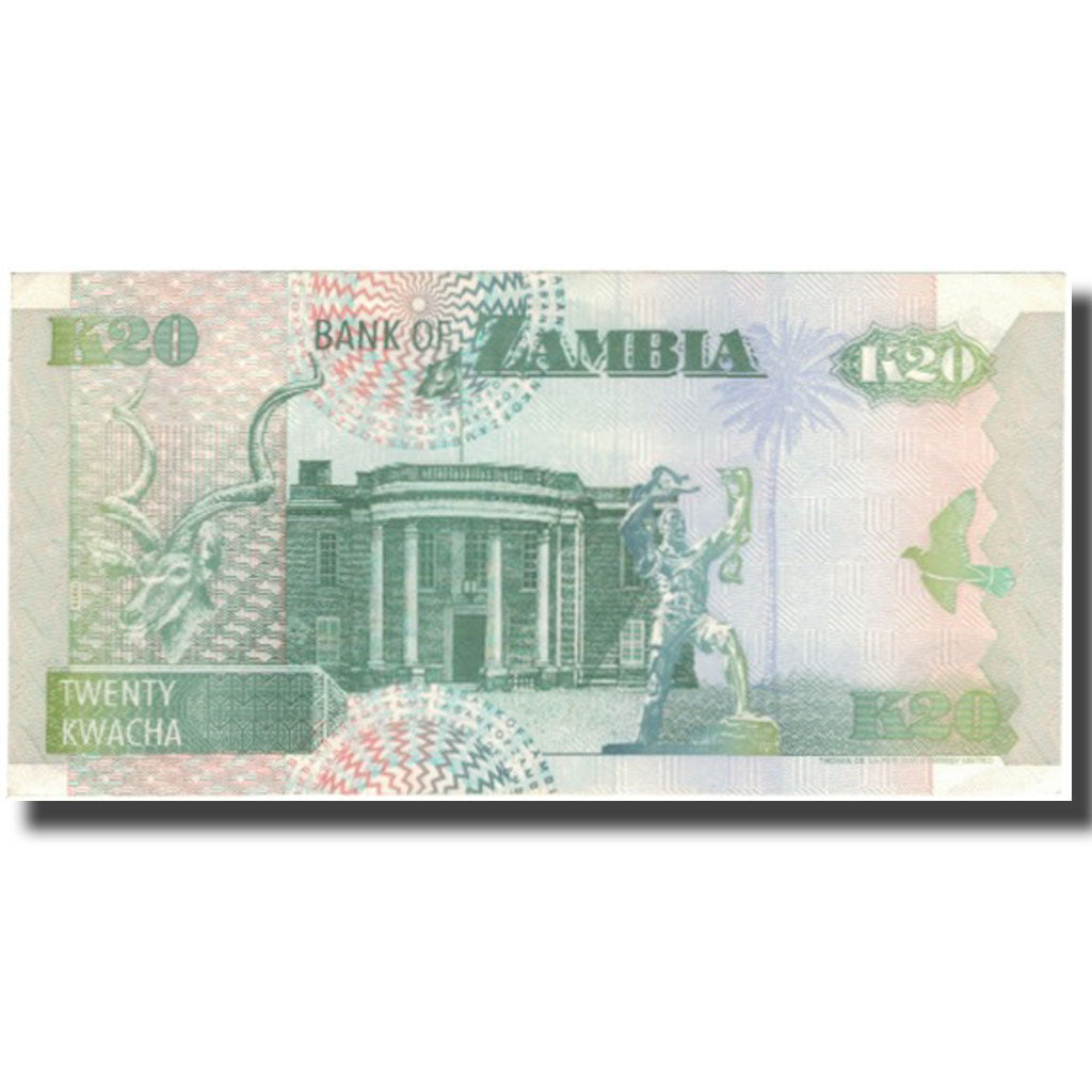 Banknot, 
  
  Zambia, 
  
  20 Kwacha