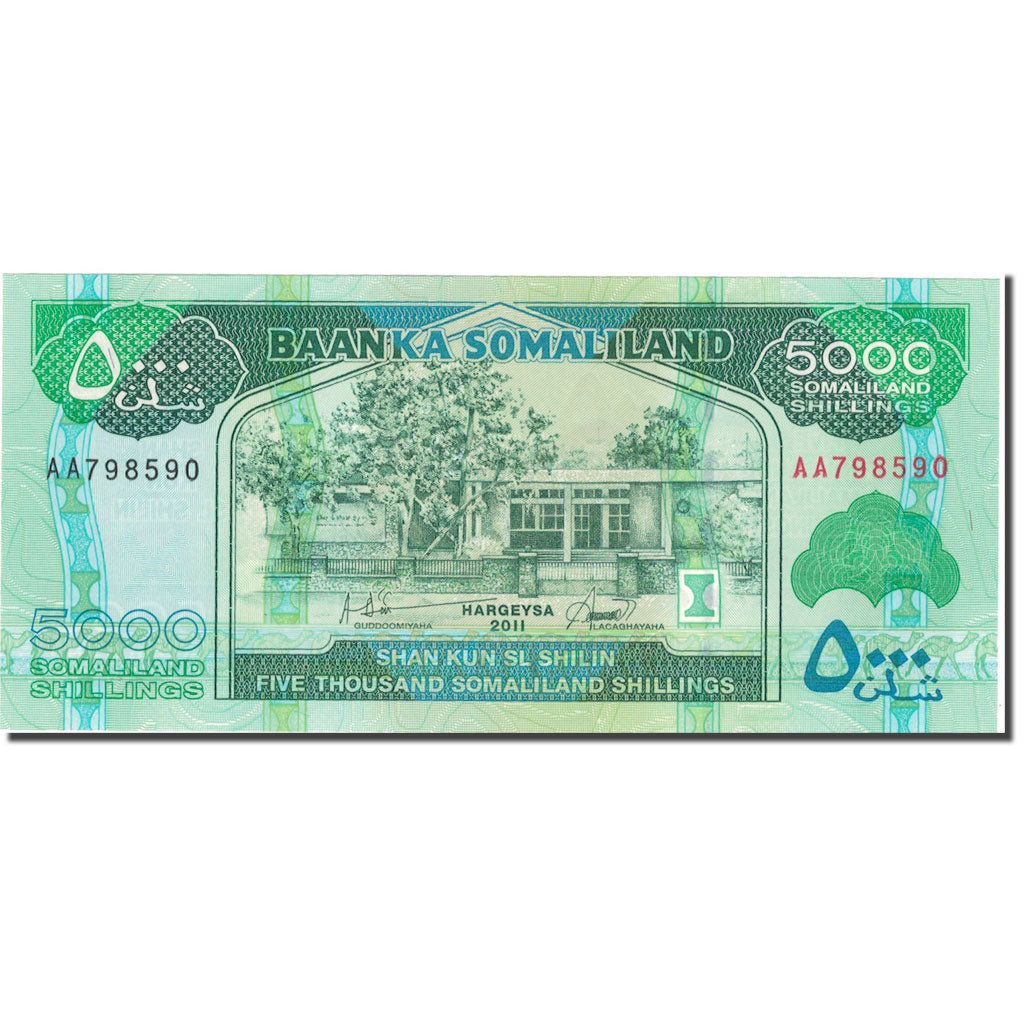 Banknot, 
  
  Somaliland, 
  
  5000 szylingów