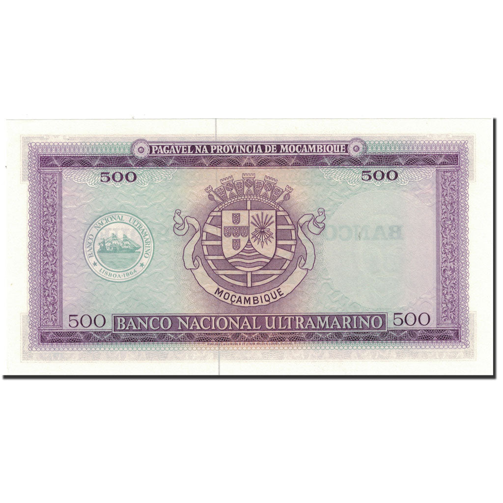 Banknot, 
  
  Mozambik, 
  
  500 escudo