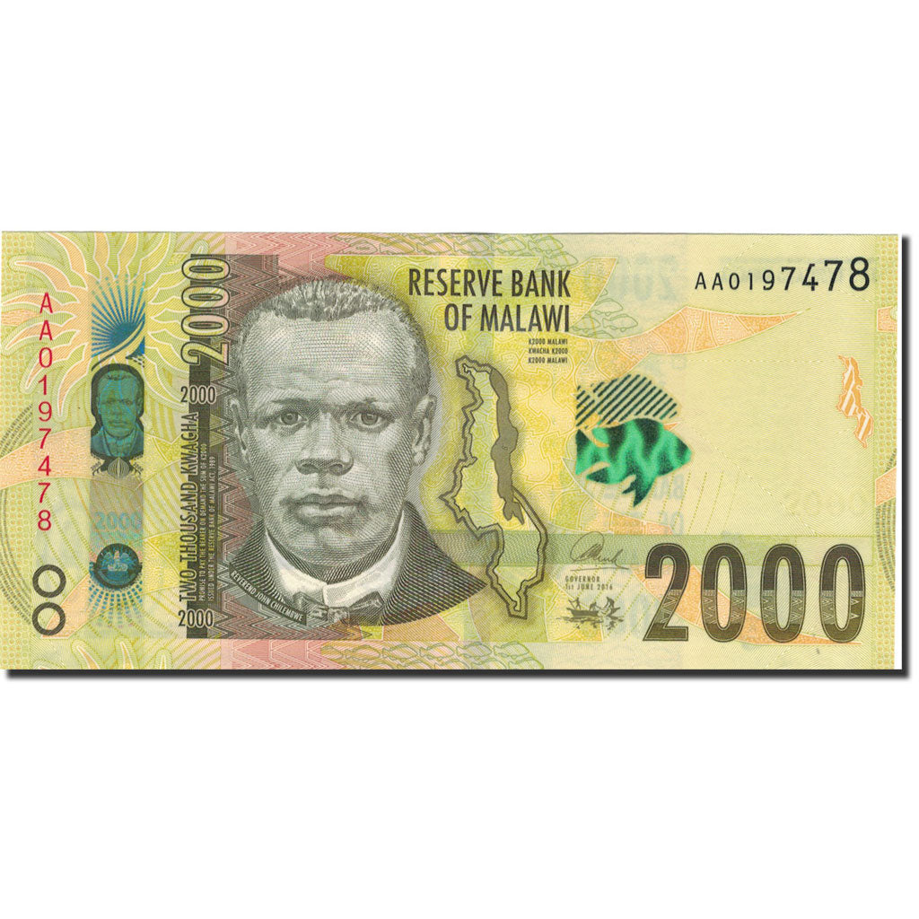 Banknot, 
  
  Malawi, 
  
  Kwacha 2000