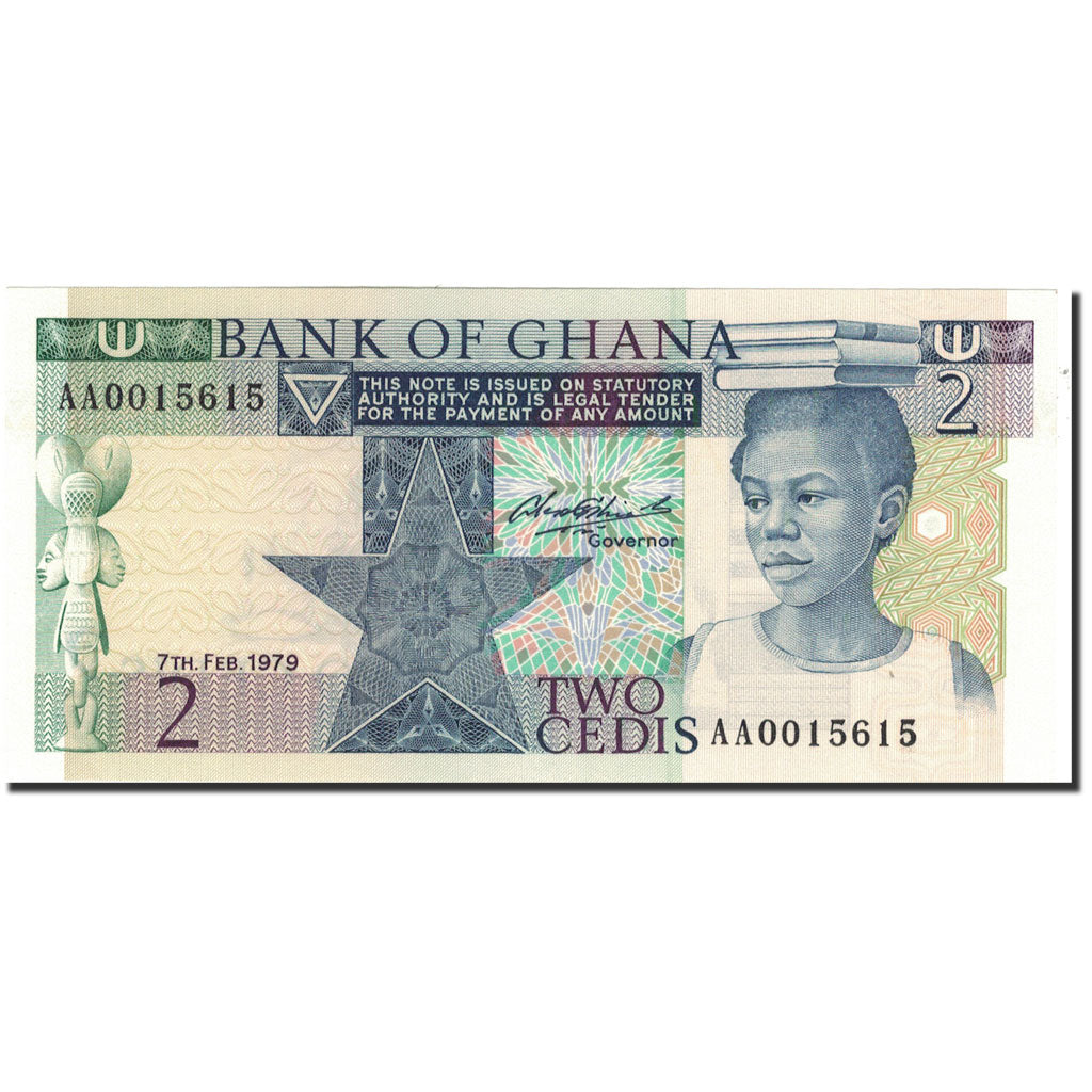 Banknot, 
  
  Ghana, 
  
  2 Cedis