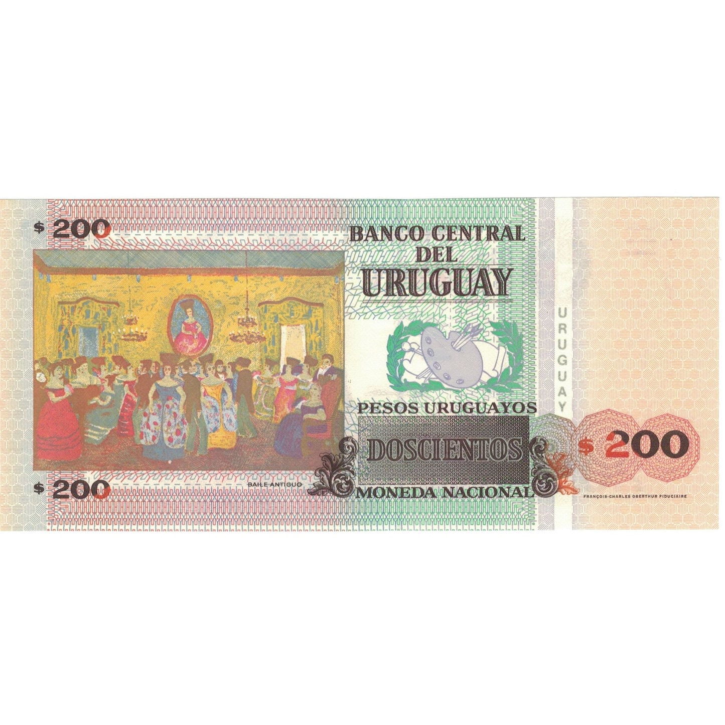 Banknot, 
  
  Urugwaj, 
  
  200 peso urugwajskiego