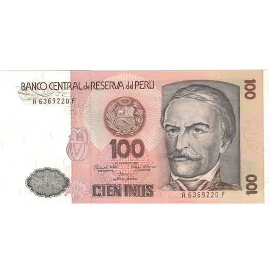 Banknot, 
  
  Peru, 
  
  100 Int