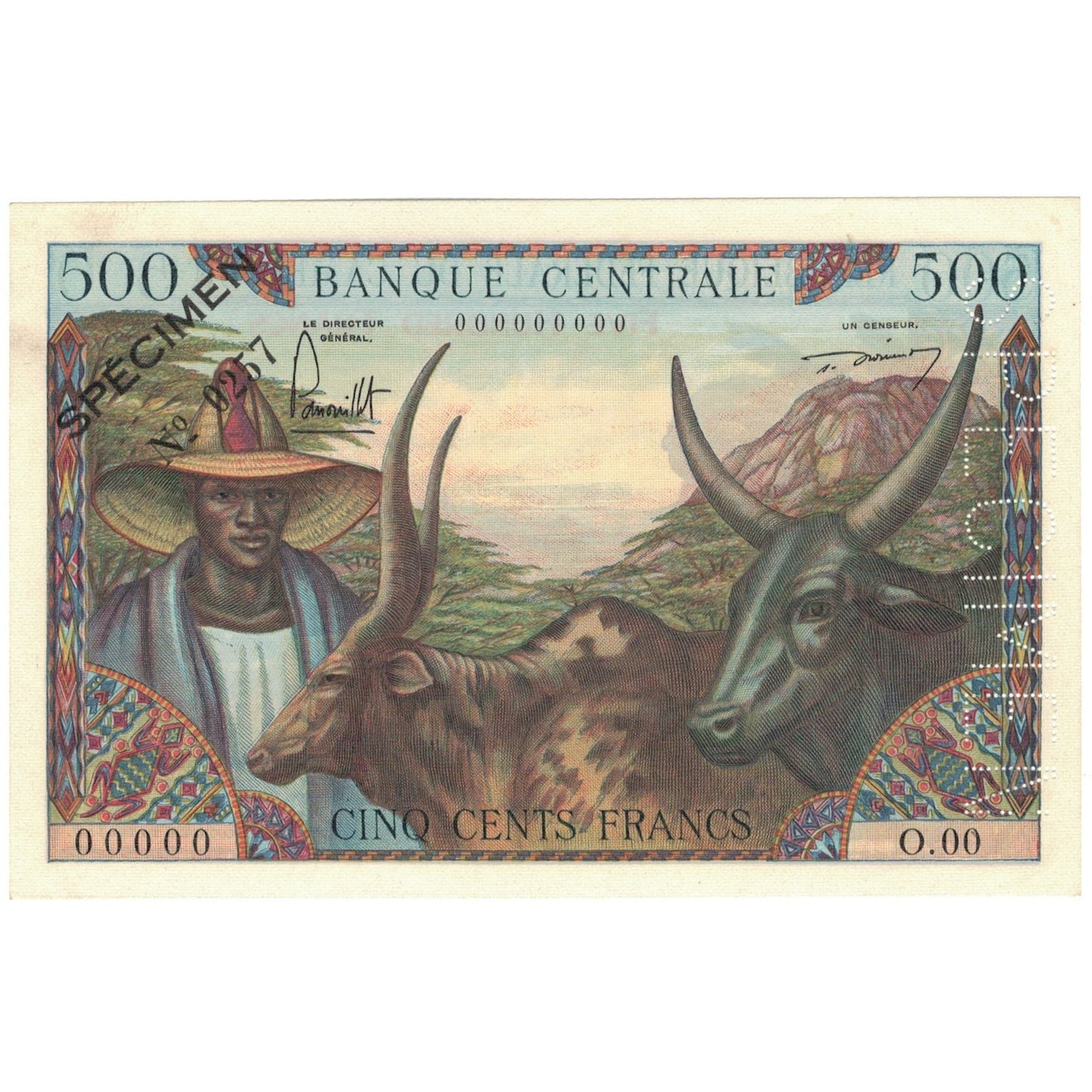 Banknot, 
  
  Kamerun, 
  
  500 franków