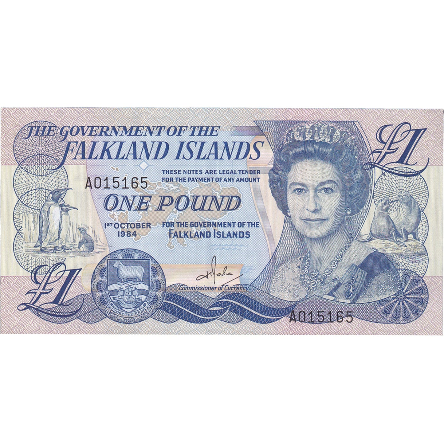 Banknot, 
  
  Falklandy, 
  
  1 funt