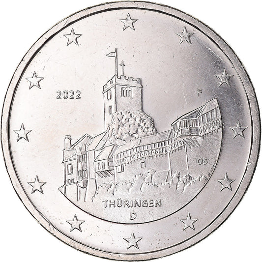 Niemcy, 
  
  2 euro, 
  
  Turyngia