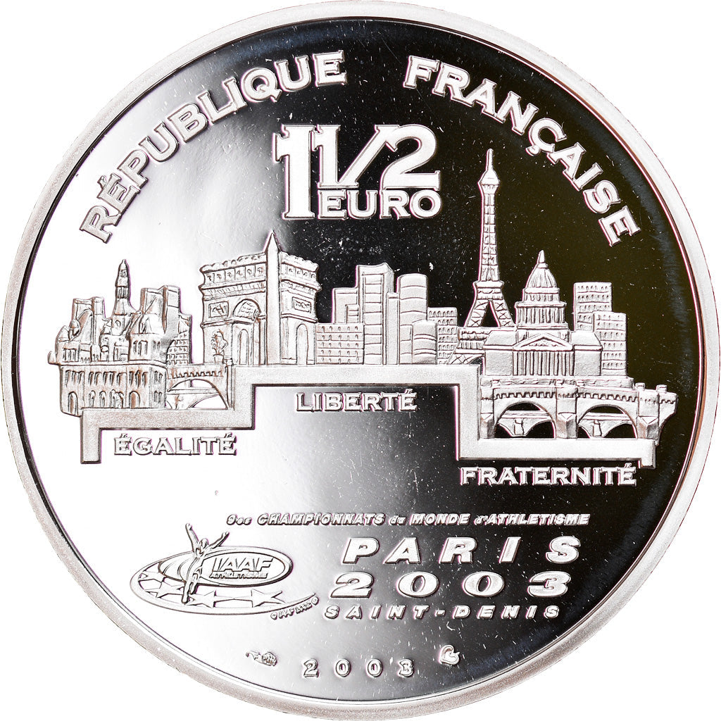 Francja, 
  
  1-1/2 Euro, 
  
  Hochsprunga