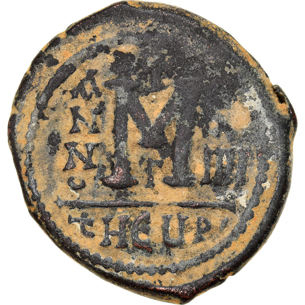 Maurycy Tyberiusz, 
  
  Follis, 
  
  595-596