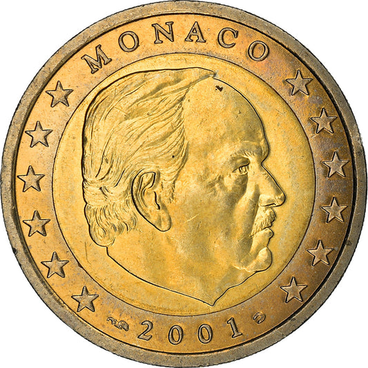 Monako, 
  
  2 euro, 
  
  2001